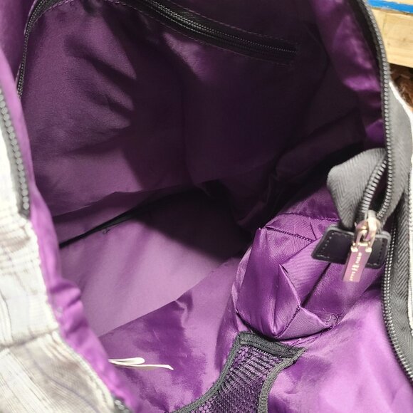 Anne Klein AK Travel Bag Glen Plaid Top Zip Overnight  Weekender Luggage - Picture 8 of 11